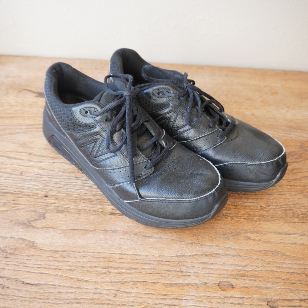 New Balance Men's Size 12 Black Walking Shoes Leather Minimalist Casual Classic